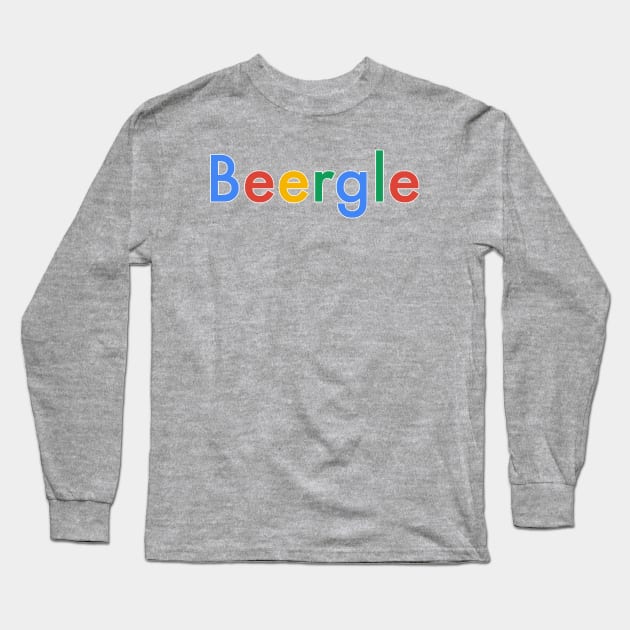 Beer Search Engine (White Outline) Long Sleeve T-Shirt by PerzellBrewing